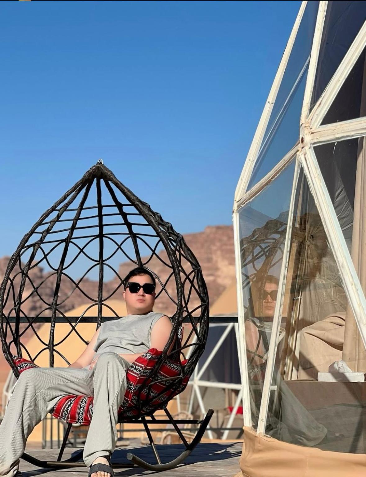 Rum Warm Bubble Camp Wadi Rum Bagian luar foto